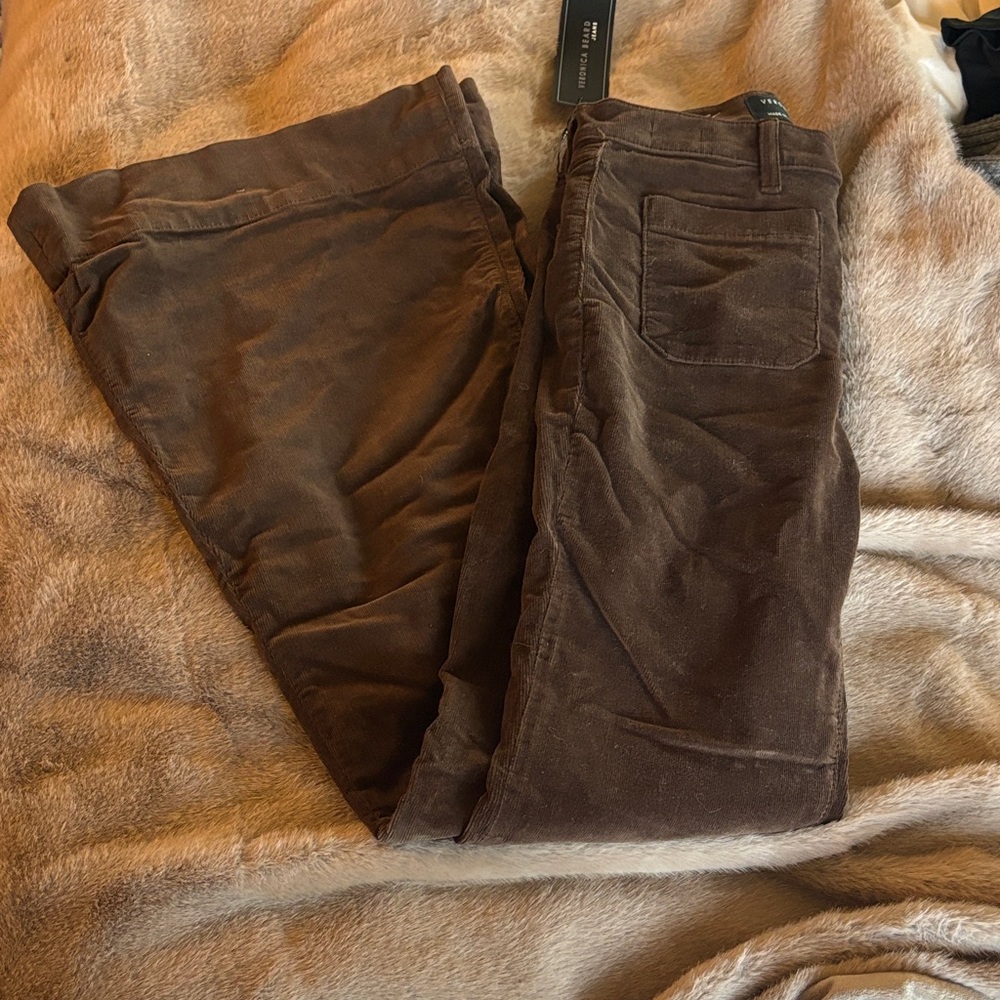 NWT Veronica beard flare brown Corduroy Pants